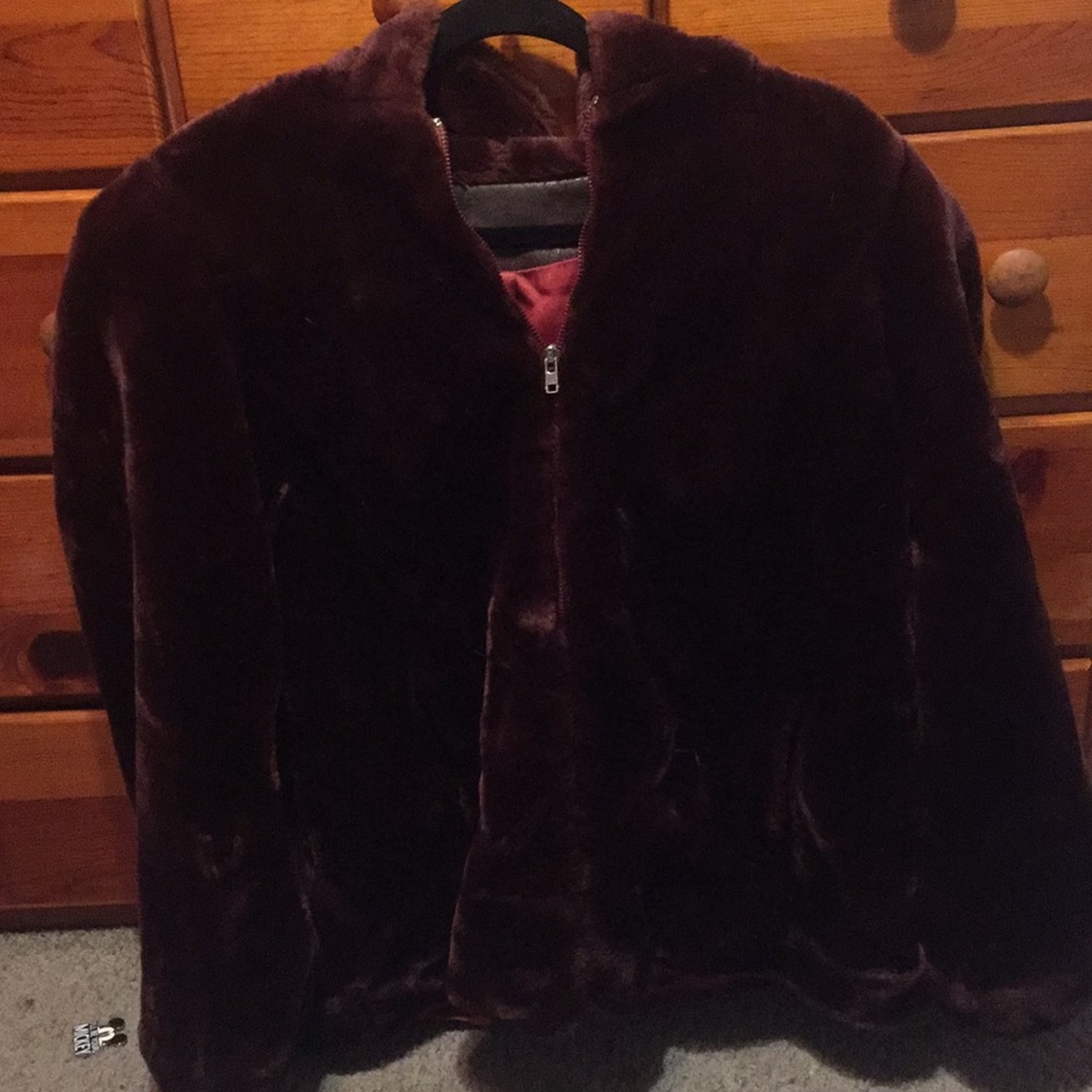 Brown fur coat